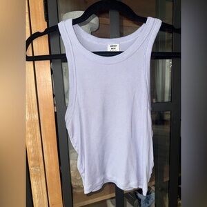 Sunday Best Honor tank top ribbed cropped lavender modal